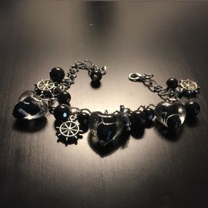 Black and silver bracelet